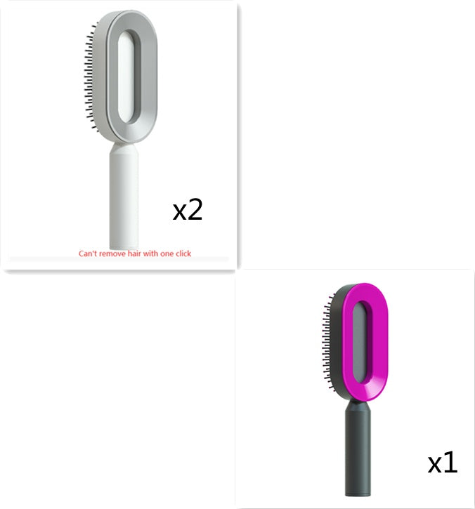 Self-Cleaning Hair Brush - Scalp Massage & Detangling Comb