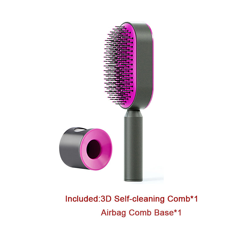 Self-Cleaning Hair Brush - Scalp Massage & Detangling Comb