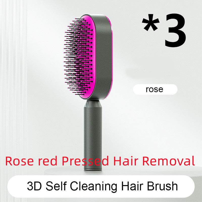Self-Cleaning Hair Brush - Scalp Massage & Detangling Comb
