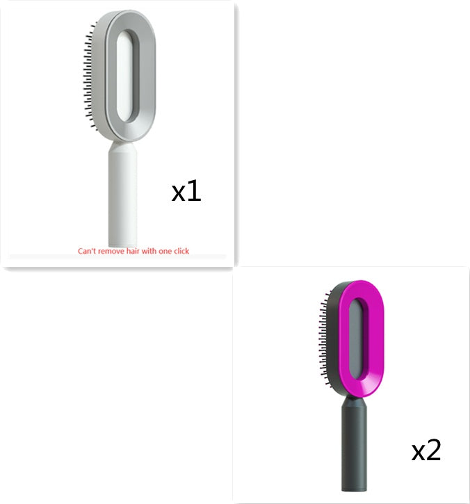 Self-Cleaning Hair Brush - Scalp Massage & Detangling Comb