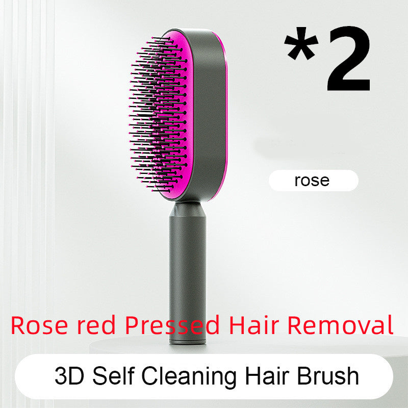 Self-Cleaning Hair Brush - Scalp Massage & Detangling Comb
