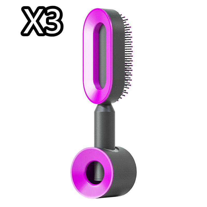 Self-Cleaning Hair Brush - Scalp Massage & Detangling Comb