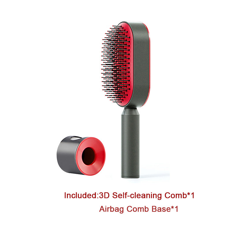 Self-Cleaning Hair Brush - Scalp Massage & Detangling Comb
