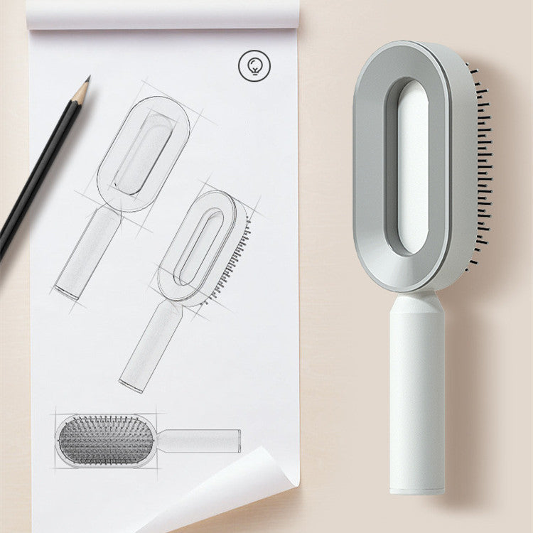 Self-Cleaning Hair Brush - Scalp Massage & Detangling Comb