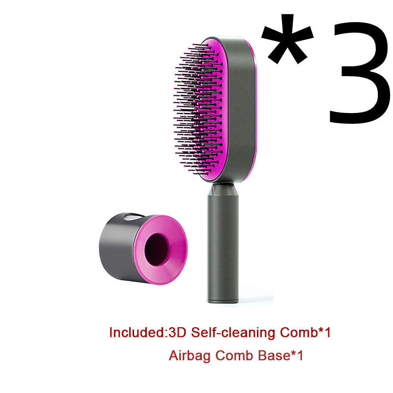 Self-Cleaning Hair Brush - Scalp Massage & Detangling Comb