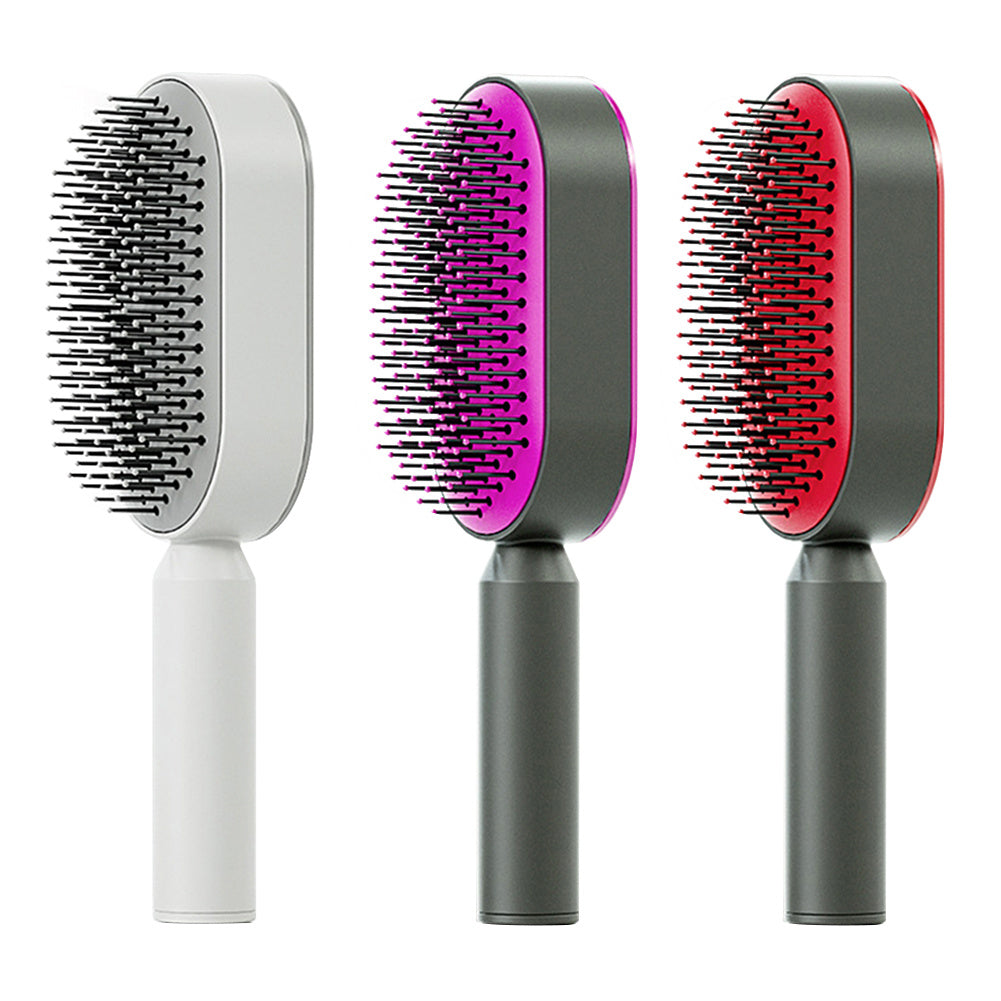 Self-Cleaning Hair Brush - Scalp Massage & Detangling Comb