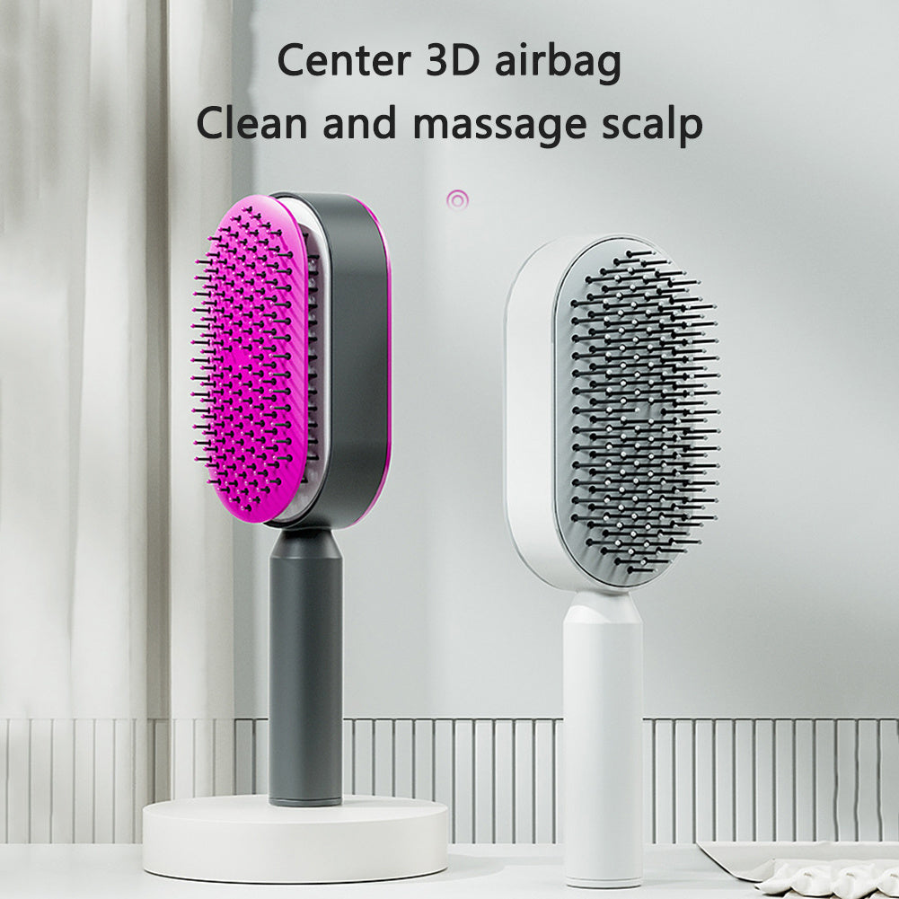 Self-Cleaning Hair Brush - Scalp Massage & Detangling Comb