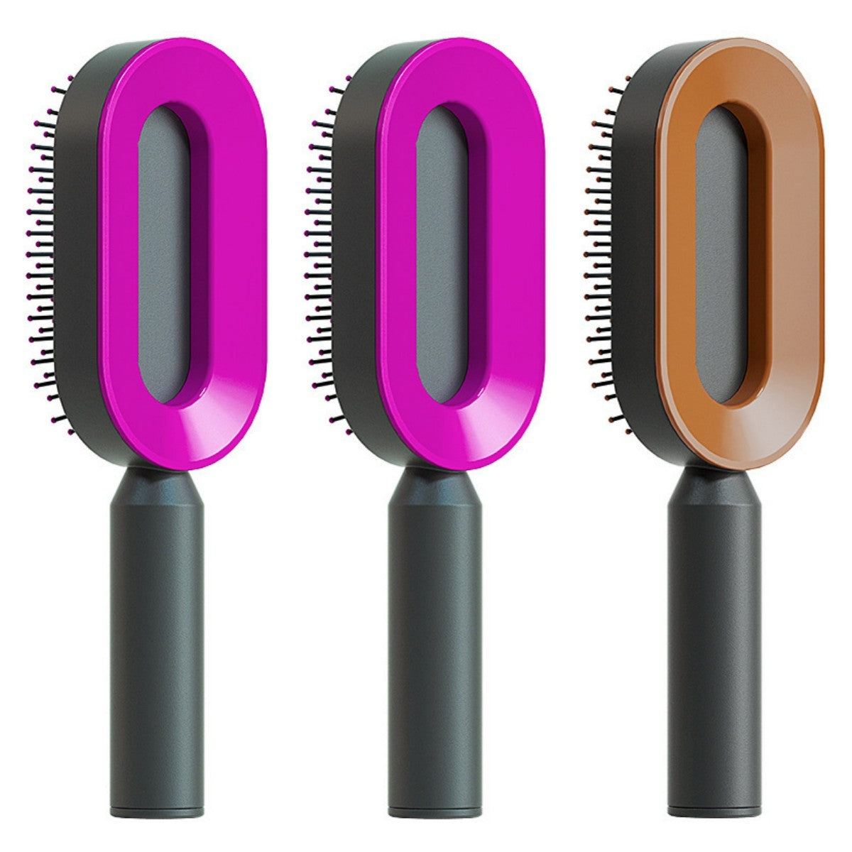 Self-Cleaning Hair Brush - Scalp Massage & Detangling Comb