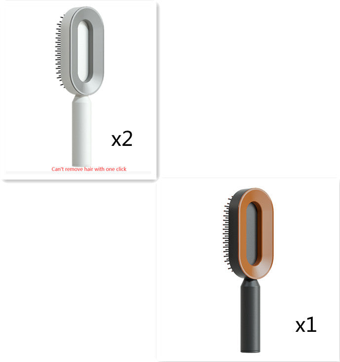 Self-Cleaning Hair Brush - Scalp Massage & Detangling Comb