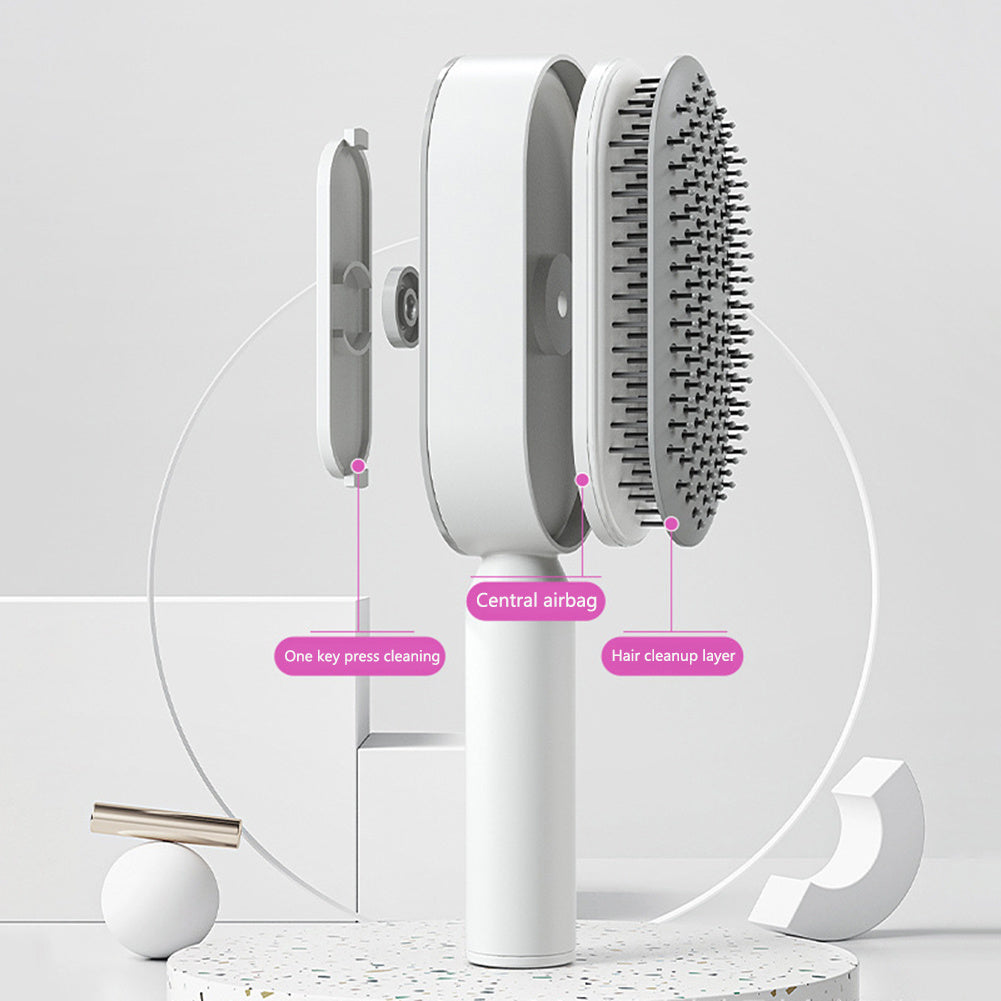 Self-Cleaning Hair Brush - Scalp Massage & Detangling Comb