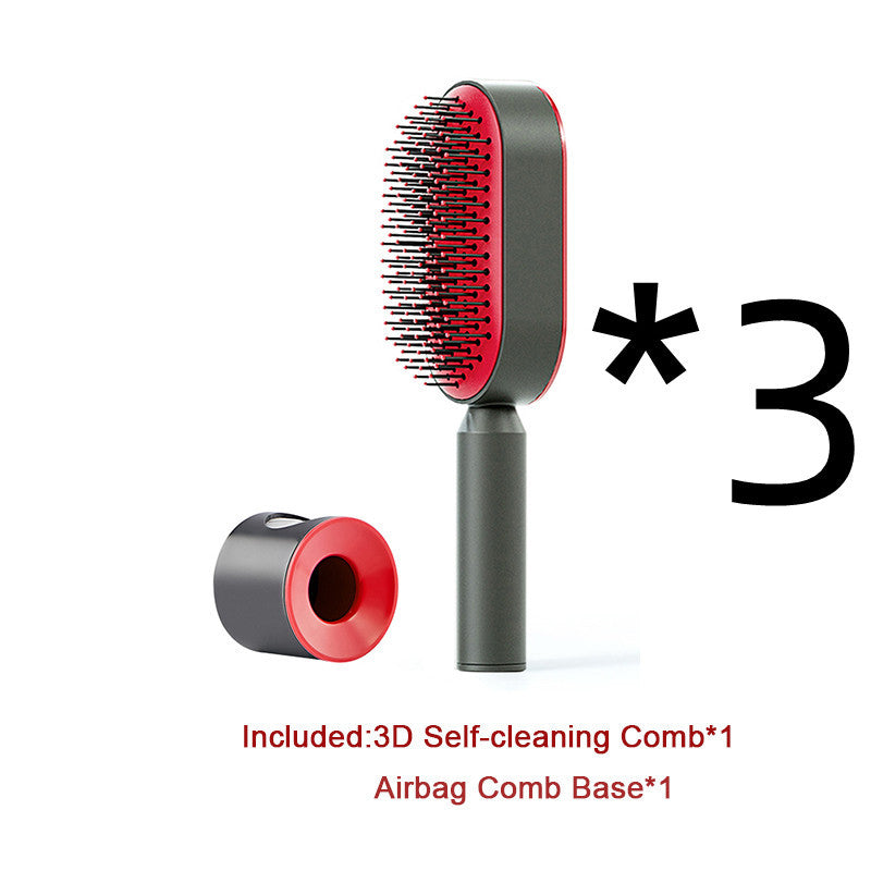 Self-Cleaning Hair Brush - Scalp Massage & Detangling Comb