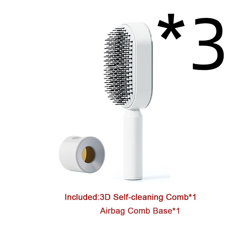 Self-Cleaning Hair Brush - Scalp Massage & Detangling Comb